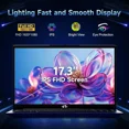 thumbnail image 5 of 17.3" IPS FHD-Gaming-Laptop, 8 Cores AMD Ryzen 7 6800H 32GB DDR5 RAM 1TB SSD (Beat i7-12700H Up to 4.7GHz) AMD Radeon 680M GPU-Computer with 100W Type-C Backlit Keyboard Fingerprint(Blue）, 5 of 7
