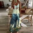 thumbnail image 3 of Colorful Elephant Flower Fine Art Sleeveless Dress Summer Dress Woman 2025, 3 of 7