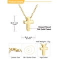 thumbnail image 4 of U7 Tiny 14K Gold Plated Cross Pendant Necklace for Women Teens Dainty Cute Necklace Jewelry Gift for Daughter Wife Girlfriend, 4 of 6