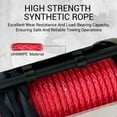 thumbnail image 6 of Pinypikaka 10000lbs 12V DC Electric UTV Winch with IP67 85ft Red Synthetic Rope SUV Jeep Truck Winch Boat Trailer Winch with Wireless Handheld Remote, 6 of 9
