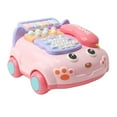 thumbnail image 1 of Pink Multifunctional Early Learning Phone Car Toy With Music Whack-A-Mole Game Pull String Educational Toy For Toddlers 7.9X7.5X4.5 Inches 0.62Lb, 1 of 9