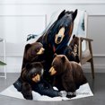 thumbnail image 2 of Joocar Bear Family Flannel Throw Blanket For Winter Gift Home Sofa Bed Decoration 40x50 inch, 2 of 5