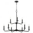 thumbnail image 3 of 6307-9-59 Quorum Lighting Rutherford - 9 Light Chandelier-25 Inch Tall and 28.5 Inch Wide-Matte Black Finish, 3 of 6