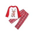 thumbnail image 6 of Bemycutue Family Matching Christmas Pajamas, Baby Romper Pants Hat Suit/Deer Pattern Long Sleeve Tops Plaid Pants Sleepwear Set, 6 of 10