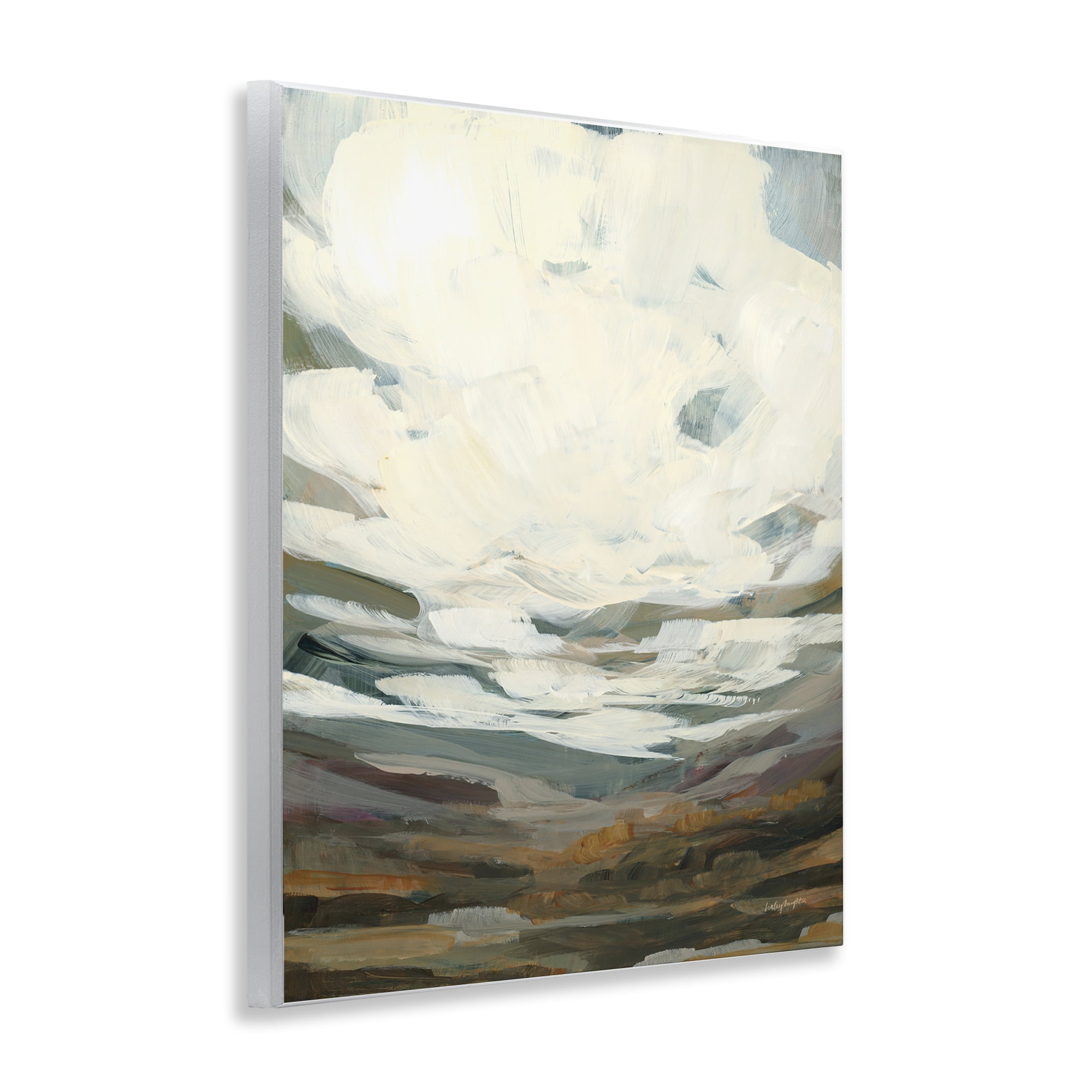 Stupell Industries Cloudy Abstract View Landscape Painting Unframed Art Print Wall Art, 11 x 14
