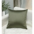 thumbnail image 4 of Aiking Home 26x26 Inches Faux Silk Square European Shams, Zipper Closure, Sage (Set of 2), 4 of 7