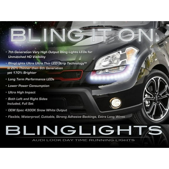 New Kia Soul LED DRL Head Lamp Light Strips Kit Day Time Running Kit