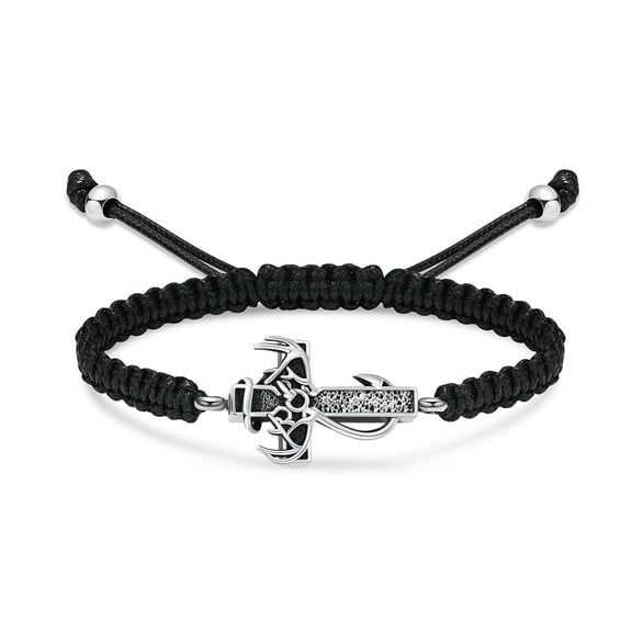 Fishhook Cremation Bracelet for Human Pets Ashes Deer Antler Cross Cremation Manmade Braided Urn Bangle Keepsake Adjustable Memorial Ash Jewelry for Men Women