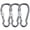 Silver, variant on ManKn Locking Carabiners, Heavy Duty Carabiner, 316 Stainless Steel Screw Lock Carabiner Hooks