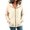 Khaki, variant on Tqcoqu Women's Sherpa Hooded Jacket, Full Zip Long Sleeve Fall Fleece Coat, Solid Color Winter Fuzzy Teddy Coats,Women's,Size S-XXL