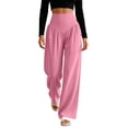 thumbnail image 2 of YHAJDS Womens Workout Gym Yoga Pant Solid Color Long Sports Trousers Built With Pockets Casual Pants, 2 of 8
