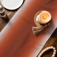 thumbnail image 3 of Ombre Brick Red Table Runner 72 Inches Long,Solid Color Gradient Minimalist Modern Kitchen Dining Burlap Linen Tablerunner for Small/Round/Square/Wedding/Coffee/Dining Table Party Home Décor 14 x 72, 3 of 9
