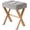 12.6"d Light Grey+yellow, variant on Vanity Stool,Square Ottoman Stool Foot Rest,Upholstered Vanity Chair Foot Stool with Metal X Legs, Small Vanity seat for Entryway,Bedroom and Living Room,Light Grey+Yellow