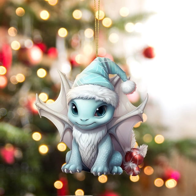 Fiudx Artículos en oferta con ofertas flash 1 adorno para árbol de Navidad, adorno navideño de acrílico, colgante navideño, adornos colgantes para árbol de Navidad, fiestas, coche, decoración del hog