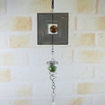 thumbnail image 4 of Square Rhombus Rotating Metal Spiral Tail Ball Wind Chime Pendant Home Decor, 4 of 4