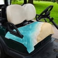 thumbnail image 2 of Golf Cart Seat Covers for 2 Seater, Aqua Blue Beach Soft Microfiber Cart Seat Towel Blanket, Summer Seaside Ombre Absorbent Breathable Non Slip Bench Seats Protector for Golf Course 51"x31", 2 of 9