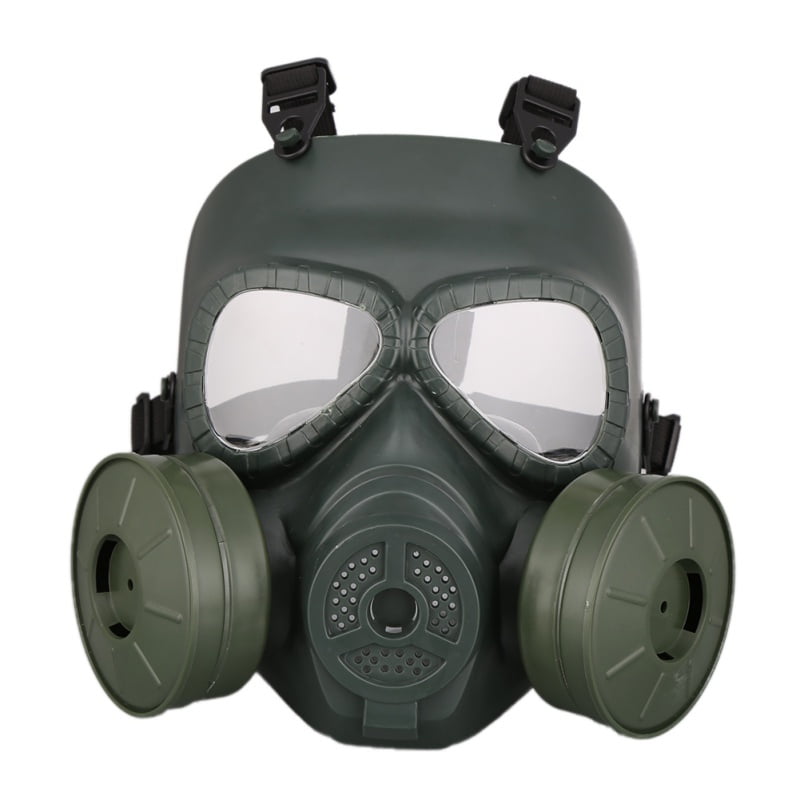 HULKLIFE Toxic Gas Mask with Adjustable Strap for BB CS Costume Halloween Masquerade No Batteries With Double - Walmart.com