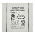thumbnail image 2 of Burlap Antique White Bathroom Rules Shower Curtain 72x72 # 83118, 2 of 3