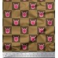 thumbnail image 1 of Soimoi polyester Crepe Fabric Square & Floral Artistic Print Sewing Fabric Yard 42 Inch Wide, 1 of 1