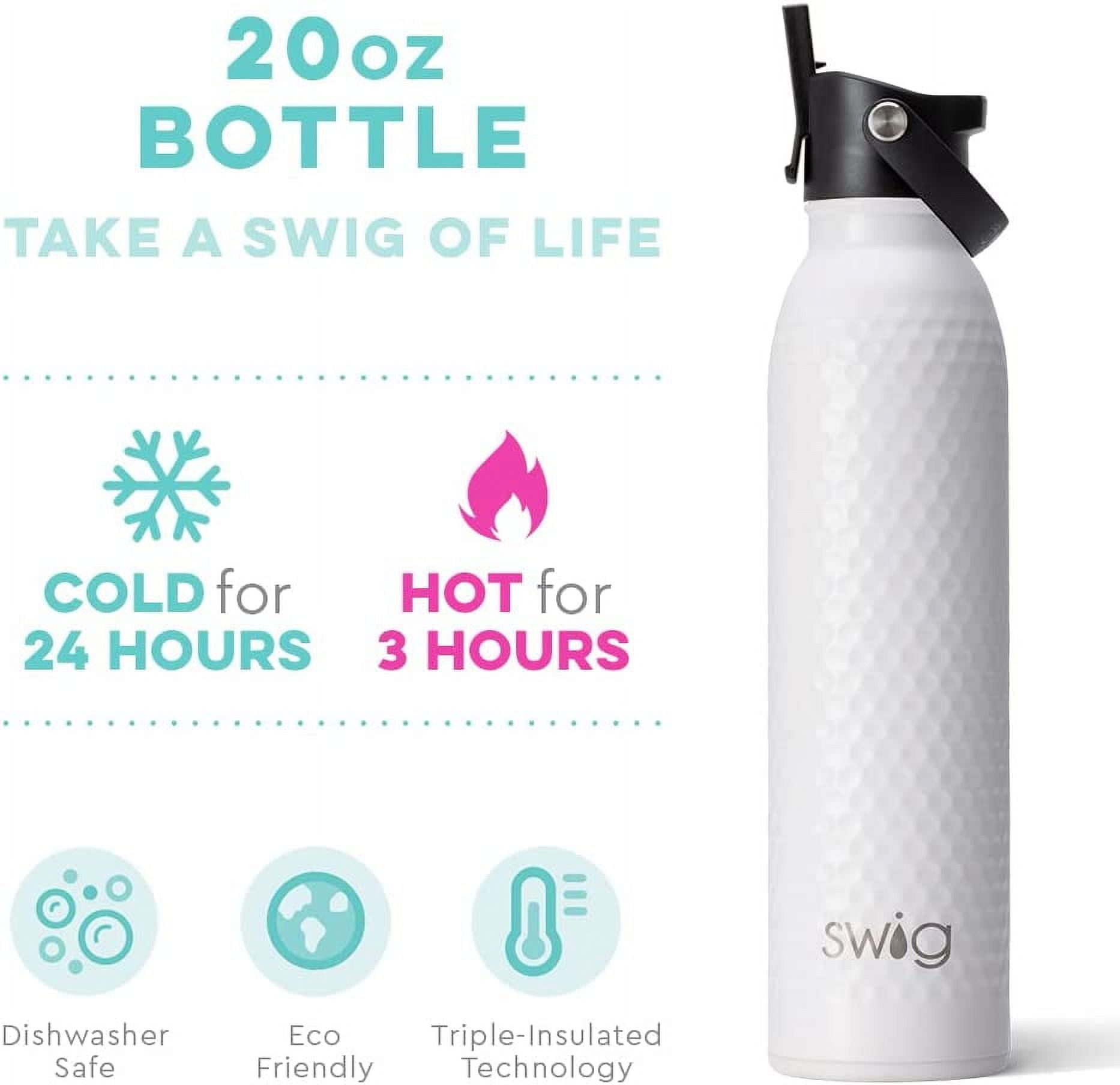 Swig Life 12oz Insulated Water Bottle for Kids with Straw & Flip + Sip  Handle Dishwasher Safe Cup Holder Friendly Stainless Steel Water Bottle for  Girls and Boys (Dipsy Dots)