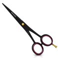 thumbnail image 1 of Tijeras de corte de pelo de 6.5 in – Tijeras de pelo BarbaQo con hoja afilada de afeitar de acero inoxidable de alto carbono Tijeras de peluquero para peluqueros profesionales, hombres, mujeres y adul, 1 of 5