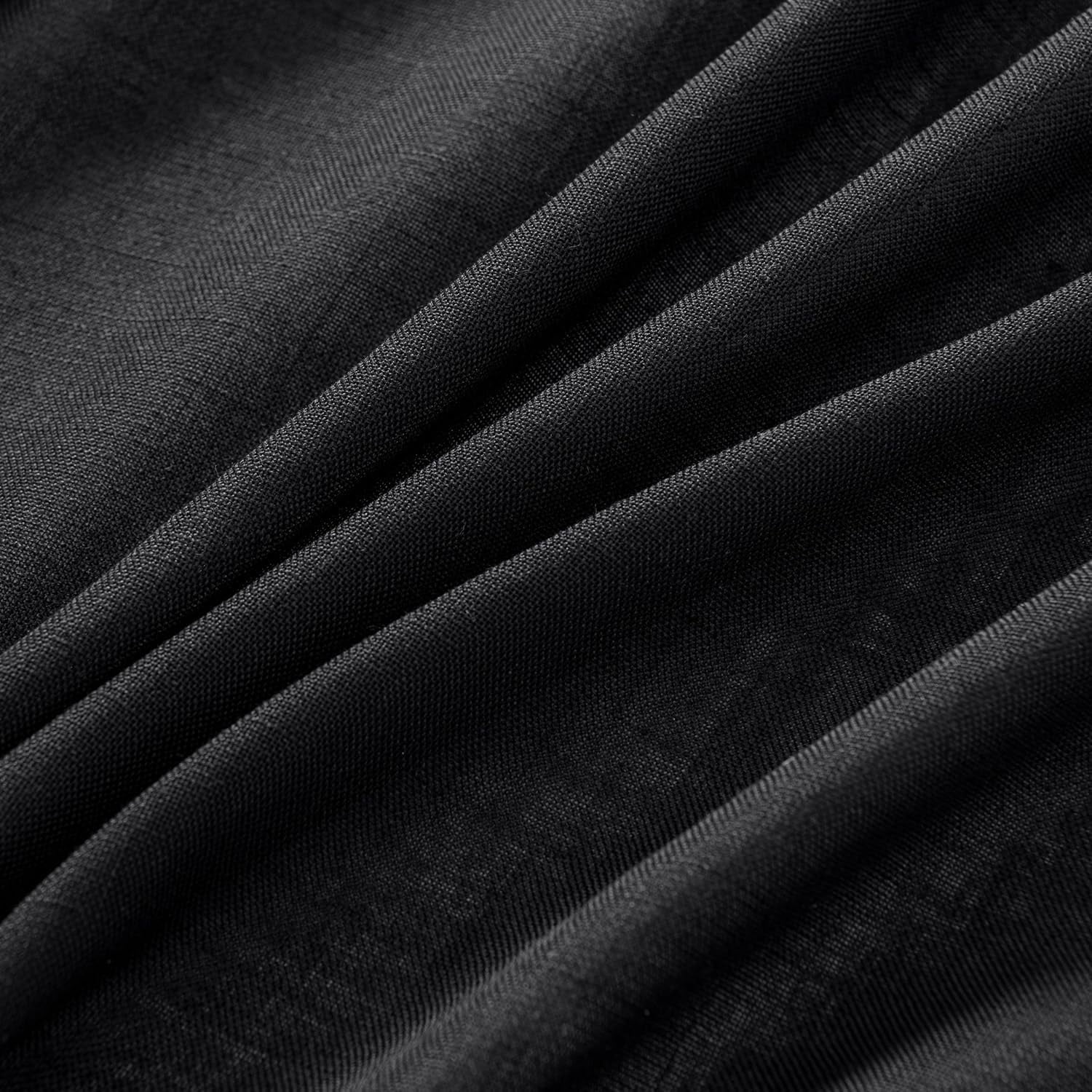 Linen Curtains 84 Inch Length 2 Panels for Bedroom Living Room, Soft Thick Linen Textured Back Tab Window Drapes Semi Sheer Light Filtering Rod Pocket Modern Farmhouse Decor