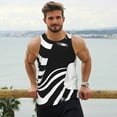thumbnail image 6 of Pofeuu Abstract Monochrome Profile Print Men's Workout Tank Tops Sleeveless Muscle Gym Shirt Quick Dry-4X-Large, 6 of 7