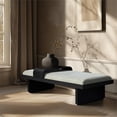 thumbnail image 2 of Meridian Furniture Arlington Mint Green Chenille Fabric Bench, 2 of 17