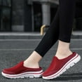 thumbnail image 3 of Dakaela Mules for Women Arch Support Slip on Backless Sneakers Orthopedic Clogs Walking Shoes Red 7, 3 of 9