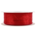 thumbnail image 4 of LaRibbons 1 1/2" Wired Sheer Ribbon | Red | 50 Yard Roll, 4 of 5