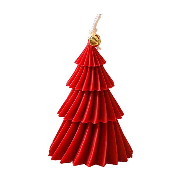 Vela de aromaterapia TQEHS forma de árbol de Navidad decoración del hogar velas perfumadas para fiestas N8D2