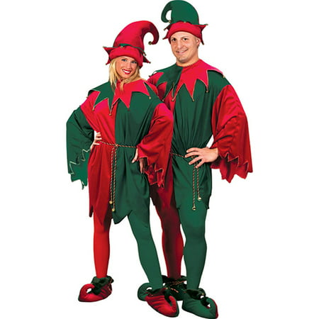 Morris Costumes Elf Set Velvet Hat Tunic Shoes Adult