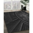 thumbnail image 2 of Ahgly Company Indoor Round Patterned Night Black Area Rugs, 7' Round, 2 of 6