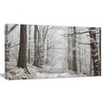 thumbnail image 2 of design art 'forest trail on winter morning' graphic art on wrapped canvas, 2 of 2