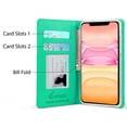 thumbnail image 3 of Mint Infolio Wallet Case Credit Card Slot ID Cover, View Stand [with Wrist Strap Lanyard] for Apple iPhone 12 and iPhone 12 Pro (2020, 6.1" Model), 3 of 7