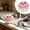 Pink, variant on Cake Shaped Wood Pulp Sponge,Biodegradable Absorbent for Non-stick Dish Pot Washing,3.15×2.99"×0.79",1PC,Pink