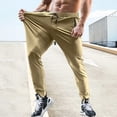 thumbnail image 4 of Pantalones de chándal elásticos para hombre, pantalón de cintura elástica para correr, entrenamiento al aire libre, Fitness, transpirable, informal, Verano, 4 of 5