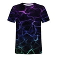 thumbnail image 5 of Qertyioot Clearance Hommes Été Col Rond Imprimé Casual Manches Courtes Col Rond Top/chemise, 5 of 5