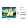 thumbnail image 2 of Newport Beach Sailing - California - Vintage Travel Poster by Wade Koniakowsky - Fine Art Matte Paper Print (Unframed) 11x14in, 2 of 4