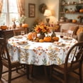 thumbnail image 3 of Fall Tablecloth 70x70 Inch, Round Thanksgiving Autumn Harvest Maple Leaf Table Cover for Party Picnic Dinner Decor, 3 of 6