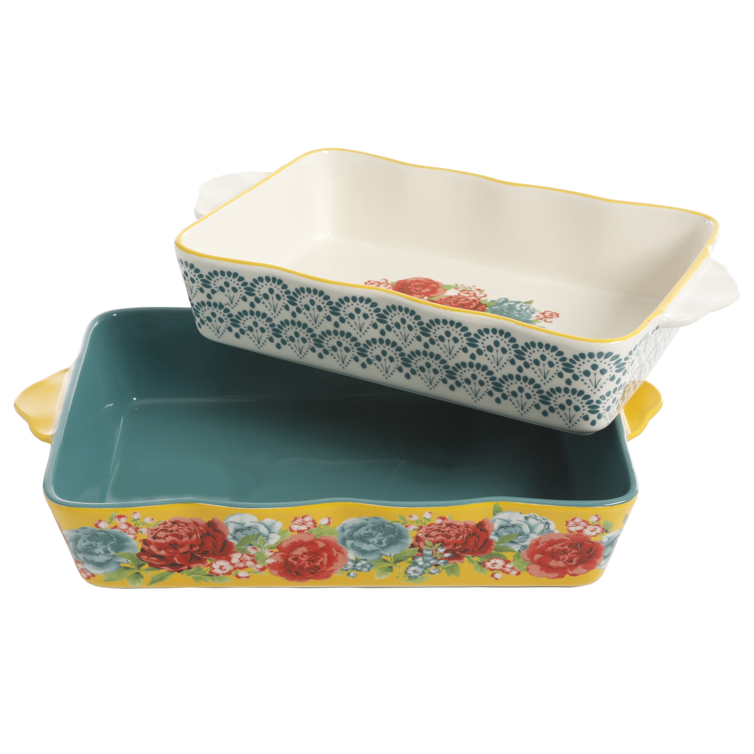 The Pioneer Woman Spring Bouquet Rectangular Baking Casserole Dishes 2- Pc  Set 