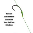 thumbnail image 4 of 6pcs Carp Fishing Curve Shank Barbed Hook Ready Tied Rigs With 35LB Braided Line For Quick Change Hooklink Accessory Tackle Hook 2 - 6pcs, 4 of 6