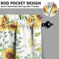 thumbnail image 5 of Country Vintage Curtains 36 Inch Short - 3 Panel Floral Rustic Set with Bohemian Wildflowers, Rod Pocket, 5 of 6