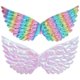 thumbnail image 1 of EeaseMX 2 alas de ángel decorativas para niños, alas de hada, decoración de actuación, accesorio de cosplay, 1 of 7