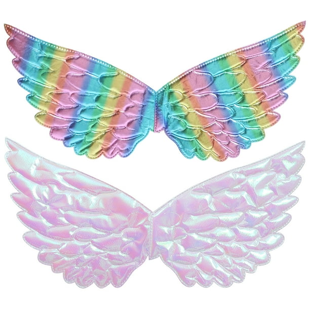 EeaseMX 2 alas de ángel decorativas para niños, alas de hada, decoración de actuación, accesorio de cosplay