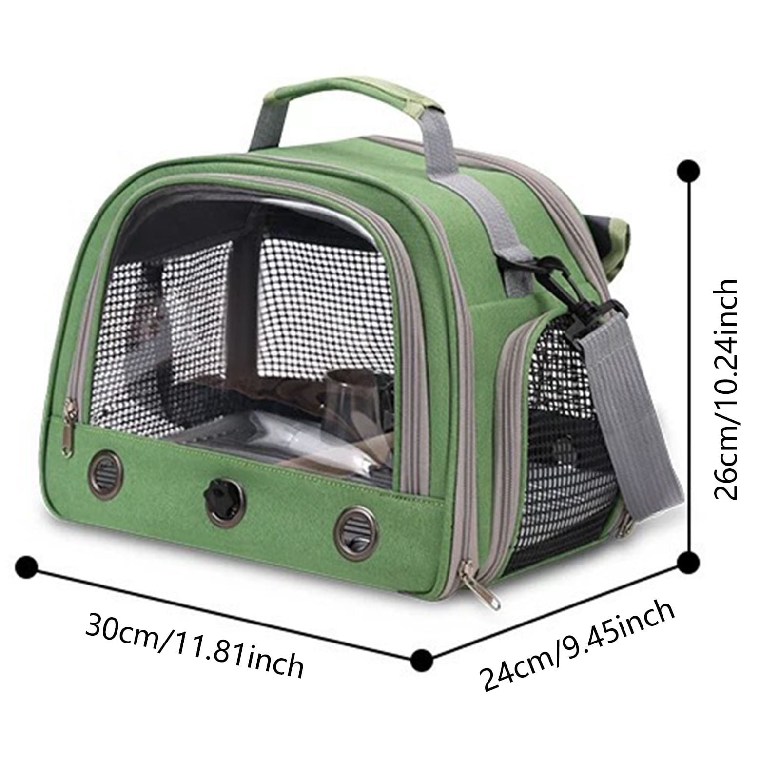 Multifunctional Small Animal Backpack And Pet Bag for Birds Cats Dogs Portable Breather Pet with Feeder Cups Tray Lightweight Travel Bag for Small Birds Parrots