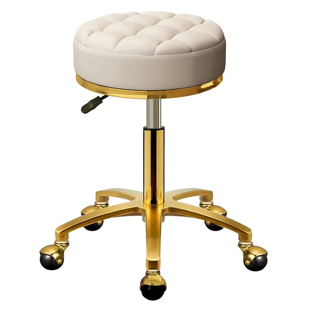 Taburete HZLCMPY ajustable de piel sintética giratorio 43-55 cm