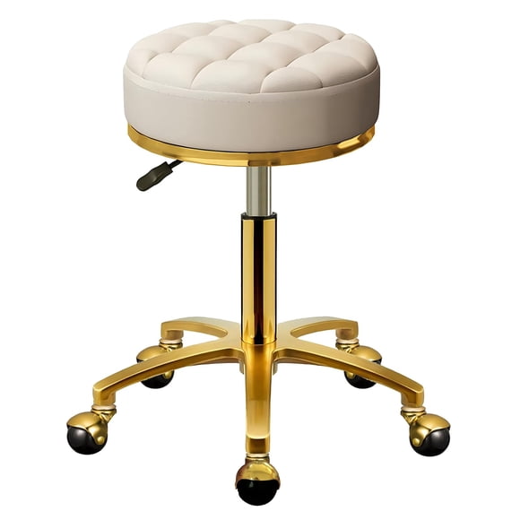 Taburete HZLCMPY ajustable de piel sintética giratorio 43-55 cm
