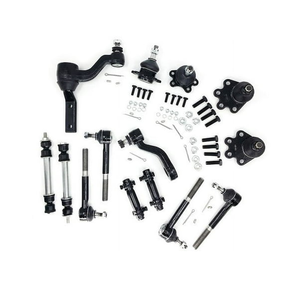 Front Ball Joints Tie Rods Sway Bar Links Idler Arm 14 Piece Kit - Compatible with 1988 - 1992 GMC K1500 1989 1990 1991