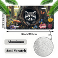 thumbnail image 2 of 1 Pcs 2D Flat License Plate Covers & Frames, Raccoon in the Tree Hole For Decorative Front, Waterproof For Decoration Aluminum License Plate Covers & Frames Cover For Men Women, 12" X 6", 2 of 7